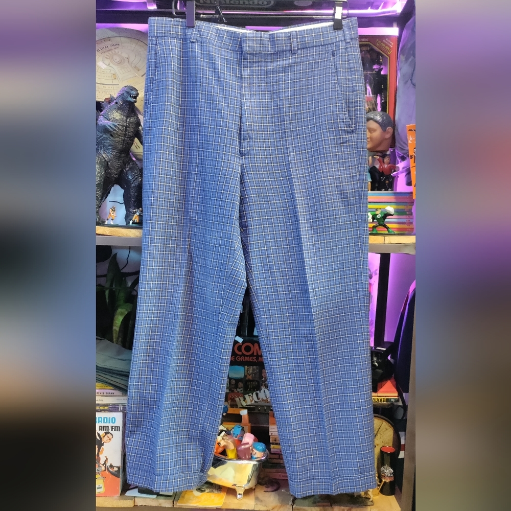 Brooks Brothers plaid pants size 34 color Blue